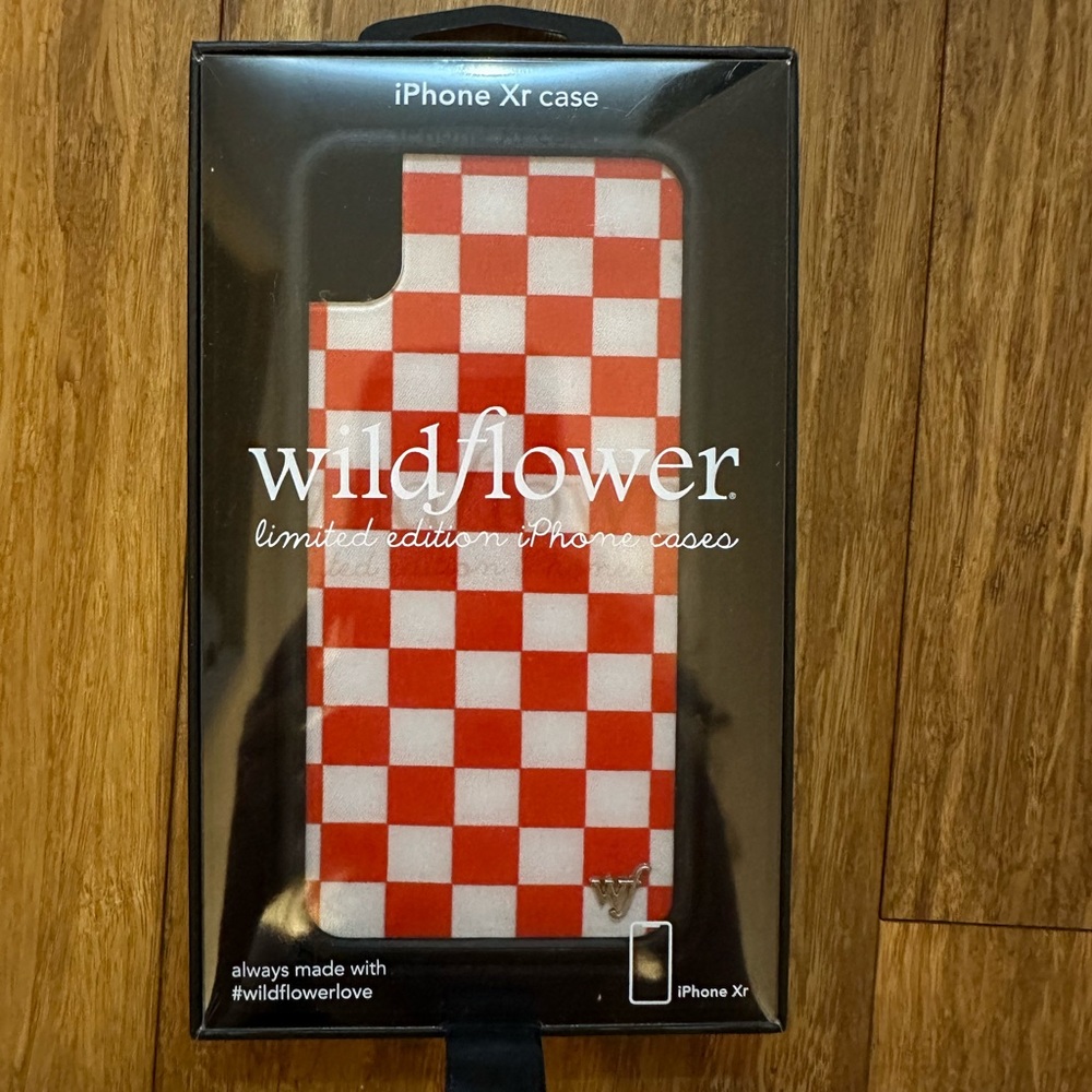 Wildflower iPhone XR Red Checkers Case